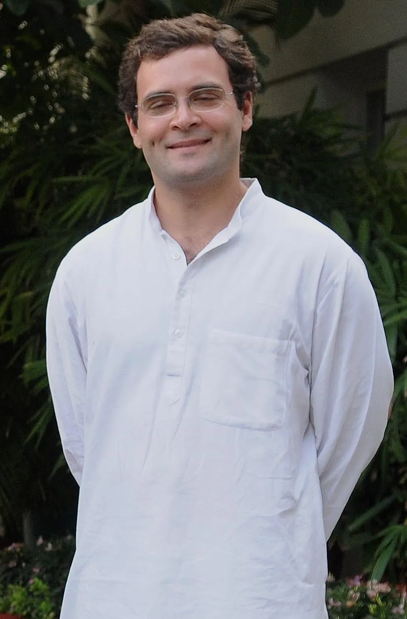 Rahul Gandhi, from a United States Department of State photograph showing a meeting between Hillary Rodham Clinton, Sonia Gandhi, Karan Singh and Rahul.