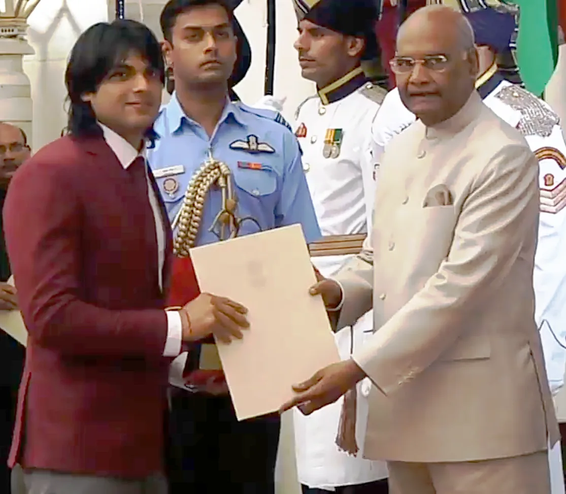 Neeraj Chopra at Arjuna Award 2018-2
