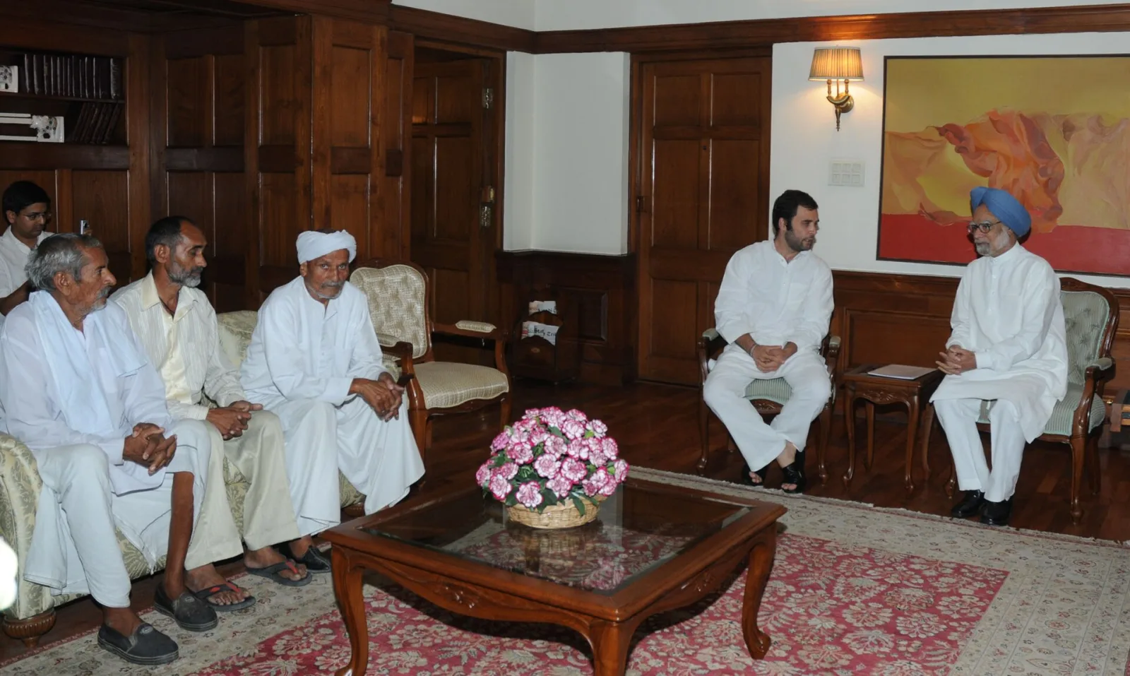 The Member of Parliament, Shri Rahul Gandhi calling on the Prime Minister, Dr. Manmohan Singh, in New Delhi on May 16, 2011.