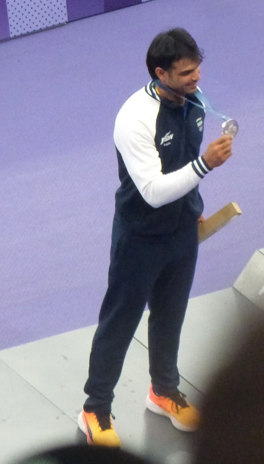 Athletics at the 2024 Summer Olympics – Men's javelin throw podium - 03
