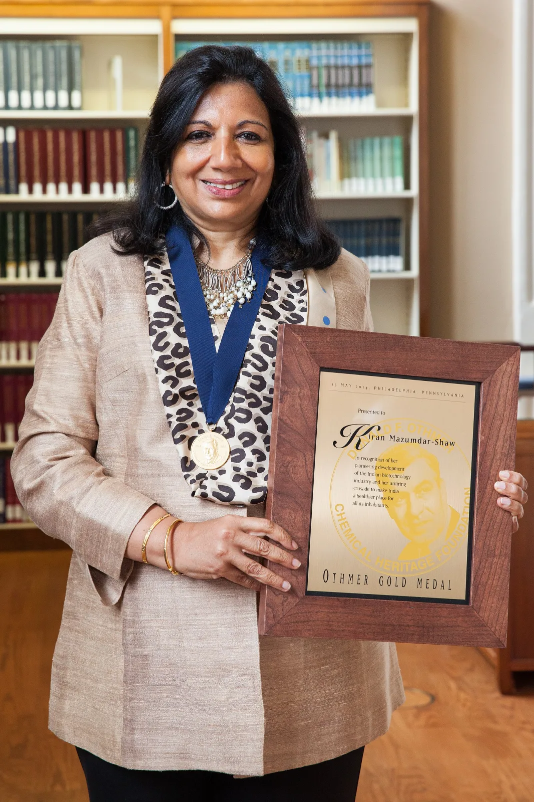Kiran Mazumdar-Shaw HD2014 Othmer Gold Medal 0127